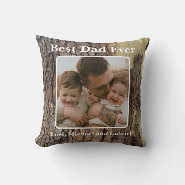 Coussin Arbres de forêt rustiques (Recto)