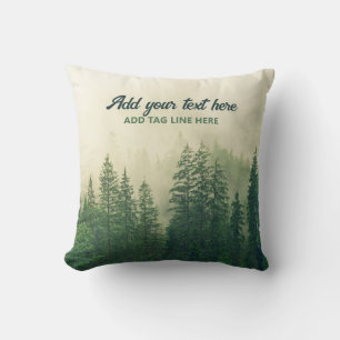 Coussin Arbres de la forêt de pins sur mesure