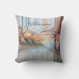 Coussin Arbres de l'automne à l'aquarelle Bohème personnal