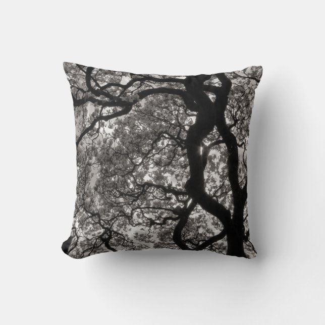 Coussin Arbres de Magnolia en fleurs 02 (Recto)