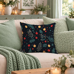 Coussin Arbres de Noël abstraits scandinaves Art d'oreille