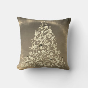 Coussin Arbres de Noël décoratifs Joyeux Étoiles