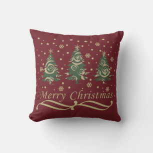 Coussin Arbres de Noël en pin modernes décorés