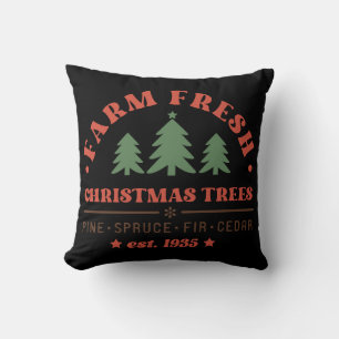 Coussin Arbres de Noël frais de ferme