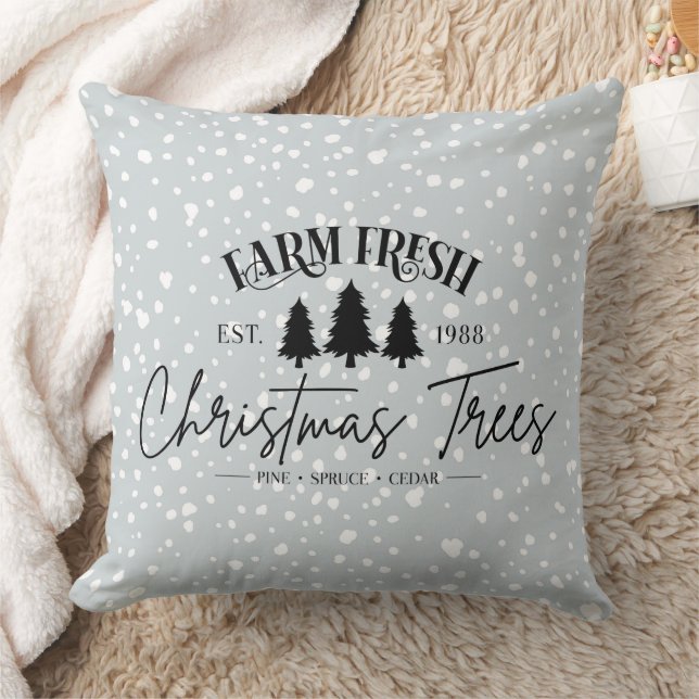 Coussin Arbres de Noël frais de ferme (Couverture)