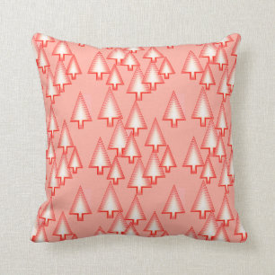 Coussin Arbres de Noël métalliques modernes - oranges de c