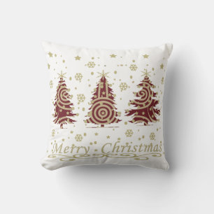 Coussin Arbres de Noël modernes décorés en pin