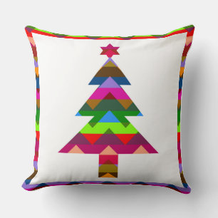 Coussin Arbres de Noël multicolores #2