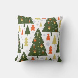 Coussin Arbres de Noël sans couture Motif avec Décoré