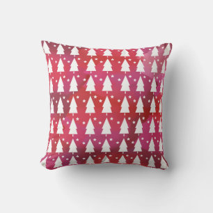 Coussin Arbres de Noël sur l'aquarelle lancer l'oreiller c