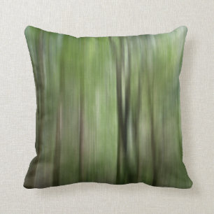 Coussin Arbres de photo de beaux-arts de tache floue de