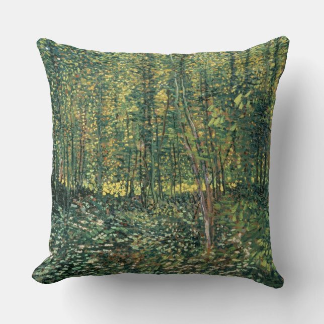 Coussin Arbres de Vincent van Gogh | et broussaille, 1887 (Recto)