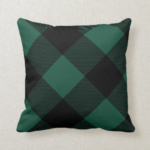 Coussin Arbres et motif réversibles de plaid de contrôle