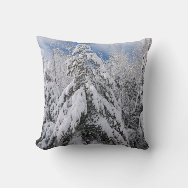 Coussin Arbres neigeux (Recto)