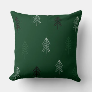 Coussin Arbres verts nordiques d'hiver