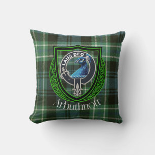 Coussin Arbuthnott Scottish Clan Tartan et Crest