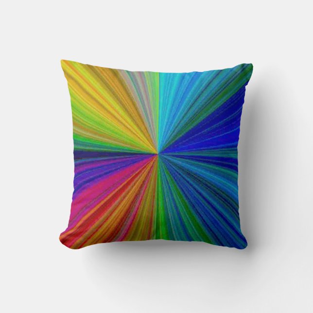 Coussin Arc arc-en-ciel circulaire (Recto)