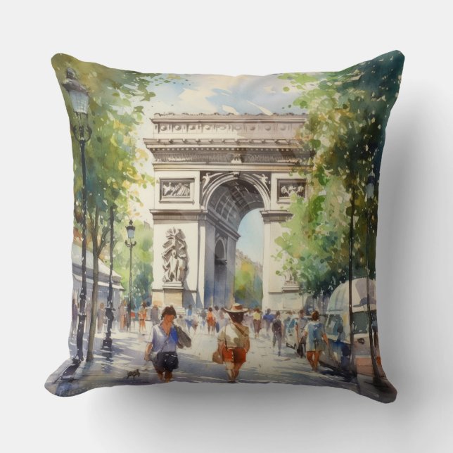 Coussin Arc de triomphe Paris Jeter l'oreiller (Recto)