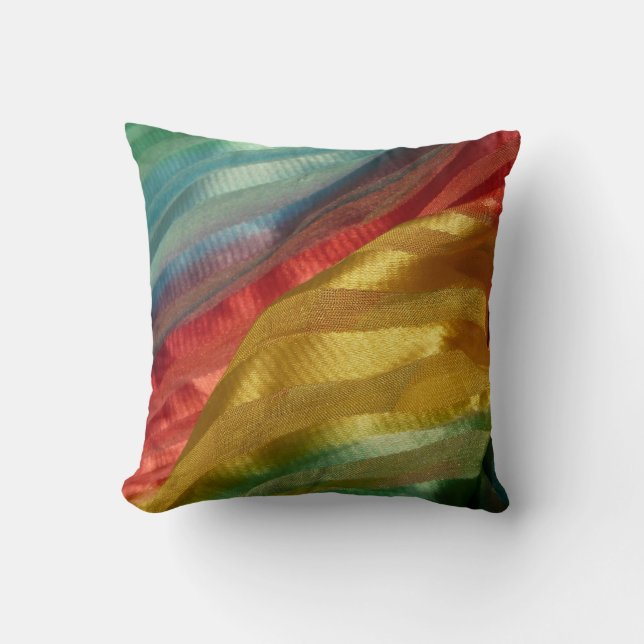 Coussin Arc en arc-en-ciel multicouleur (Recto)