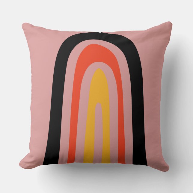Coussin arc-en-ciel abstrait (Recto)