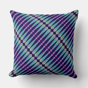 Coussin Arc-en-ciel bleu Designer Diagonal