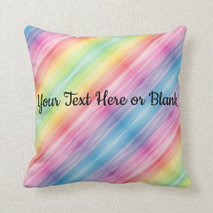 Coussin arc-en-ciel brillant texte personnalisé r