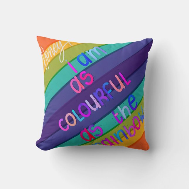 Coussin Arc en ciel coloré (Recto)