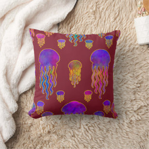 Coussin Arc-en-ciel dansant sous l'eau Sang de la vie