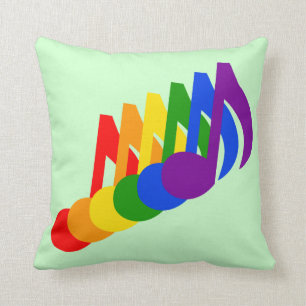 Coussin Arc-en-ciel des notes musicales