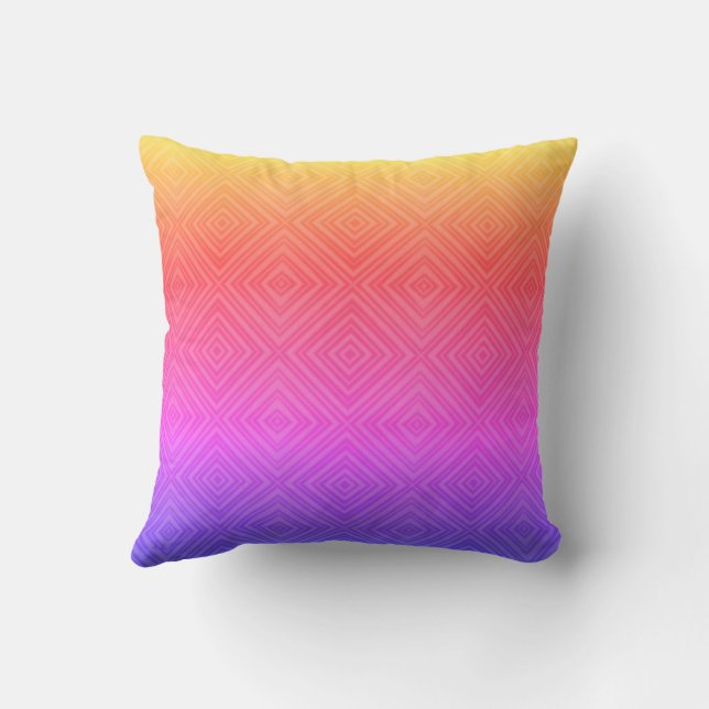 Coussin Arc-en-ciel d'Ipanema Hypnotique Diamant Moderne A (Verso)
