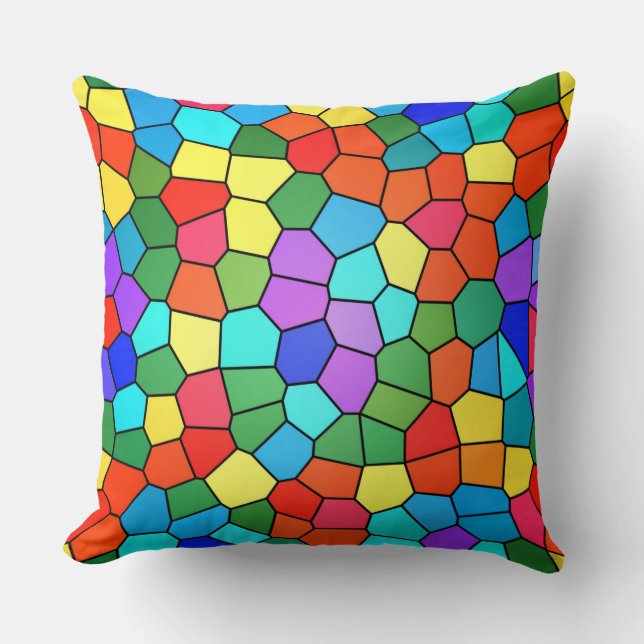 Coussin Arc-en-ciel en verre tendu 2183 (Recto)