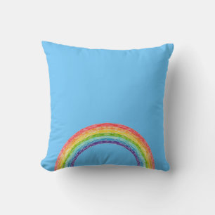 Coussin Arc en ciel et ciel bleu