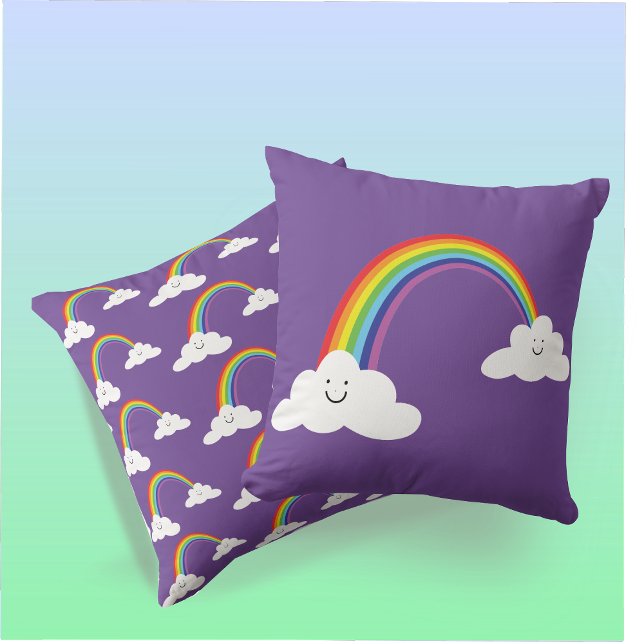 Coussin Arc en ciel et nuages (Créateur téléchargé)