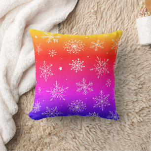 Coussin Arc-en-ciel Flamme de neige Jeter l'oreiller