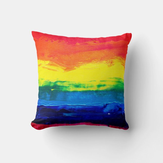 Coussin Arc-en-ciel Horizontal  (Recto)