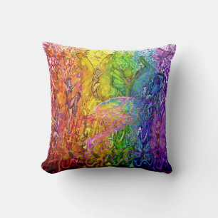 Coussin Arc-en-ciel magique entrelacé