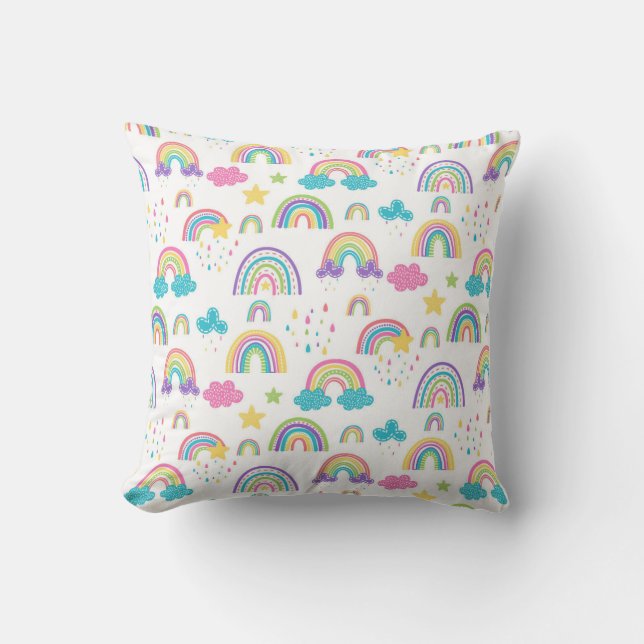 Coussin Arc-en-ciel mignon (Recto)