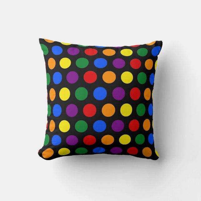 Coussin Arc-en-ciel Polka Dot Thot Cushion (Recto)