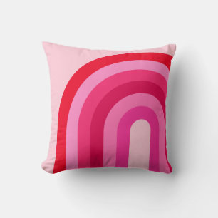 Coussin Arc-en-ciel rose et rouge