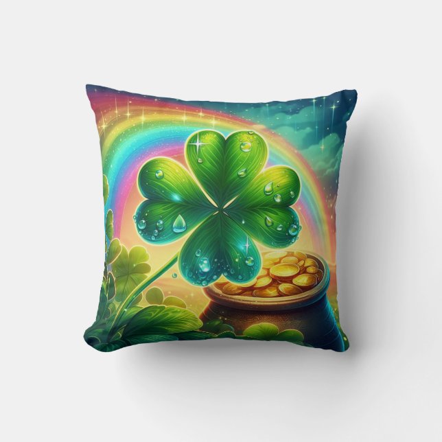 Coussin Arc-en-ciel Saint Patrick's Day trver (Recto)
