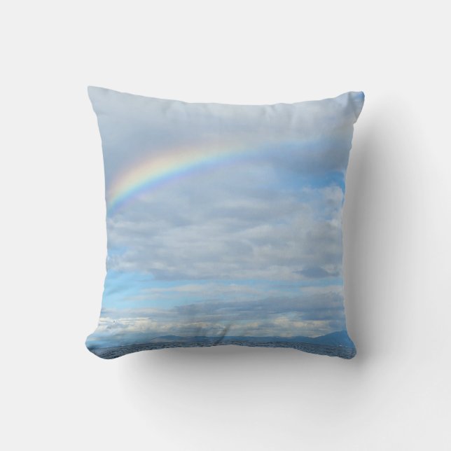 Coussin Arc-en-ciel sur l'île (Recto)