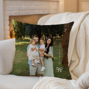Coussin Arc Simple Personnalisé Photo de Famille