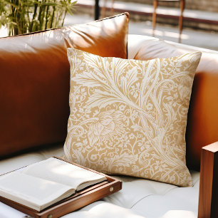 Coussin Arcadie motif feuilles d'aubépine de William Morri