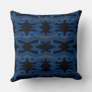 Coussin Arche Abstraite Noé Bleu Noir gris