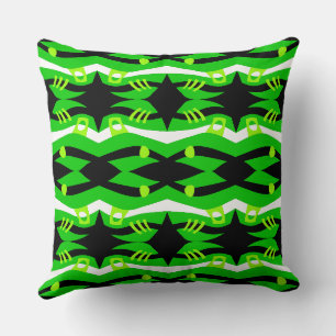 Coussin Arche Abstraite Noé vert blanc