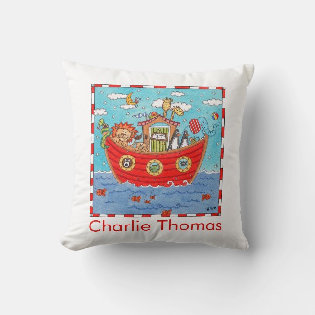Coussin Arche de Noé personnalisée (Recto)