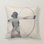 Coussin Archeresse aquarelle Silhouette<br><div class="desc">Tir à l'arc I par Grace Popp. | 138501D</div>