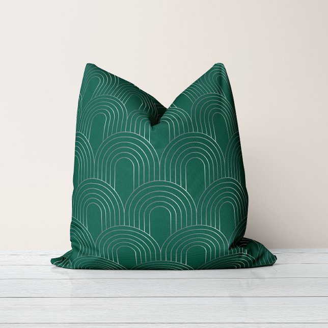 Coussin Arches Art Déco | Coquille moderne élégante vintag (Créateur téléchargé)