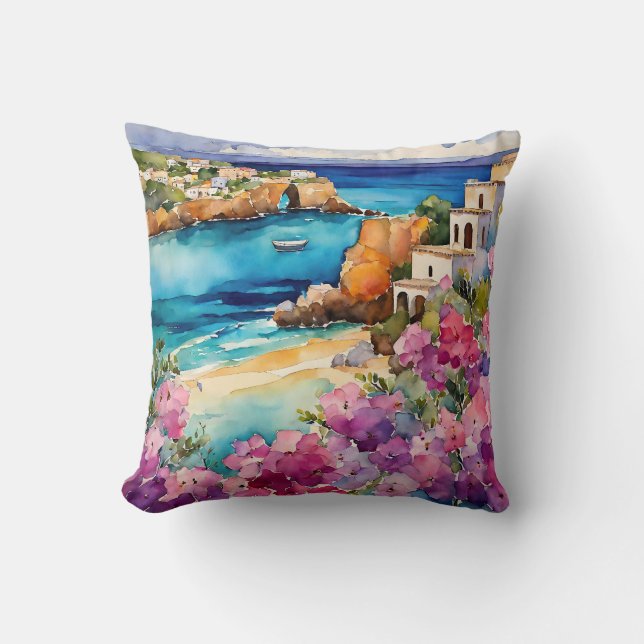 Coussin "Arches Au Bord De La Mer" (Recto)