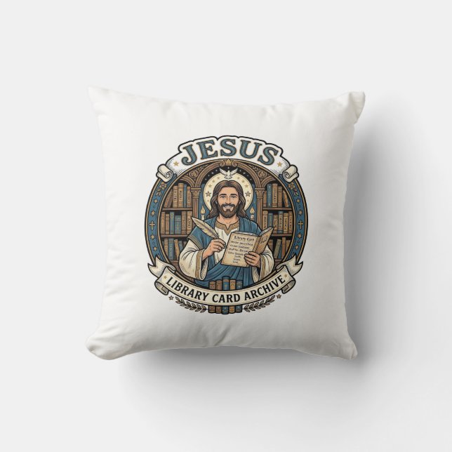 Coussin Archive de carte de bibliothèque Jésus Archive de  (Recto)